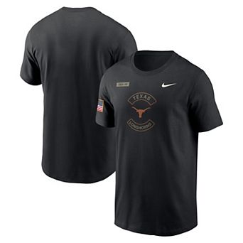 Men's Nike Black Texas Longhorns 2025 Military Appreciation Performance T-Shirt