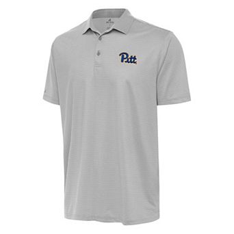 Men's Antigua Gray/White Pitt Panthers Rings Polo