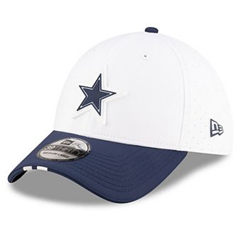 Men's New Era White/Navy Dallas Cowboys 2025 NFL Training Camp 39THIRTY Flex Hat