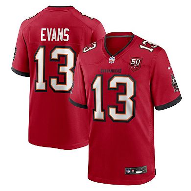 Men's Nike Mike Evans Red Tampa Bay Buccaneers 50th Anniversary Game Jersey