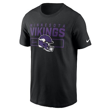 Men's Nike Black Minnesota Vikings Primetime Helmet Essential T-Shirt