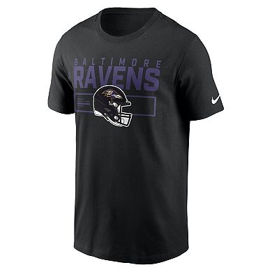 Men's Nike Black Baltimore Ravens Primetime Helmet Essential T-Shirt