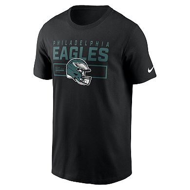 Men's Nike Black Philadelphia Eagles Primetime Helmet Essential T-Shirt