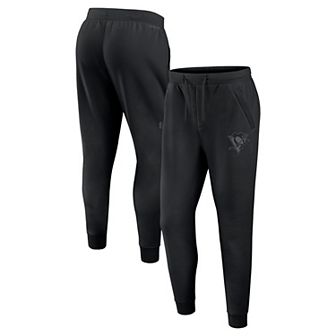 Men's Fanatics Black Pittsburgh Penguins Authentic Pro Road Fleece Sweatpants