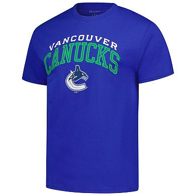 Men's Champion Royal Vancouver Canucks Primary Logo T-Shirt