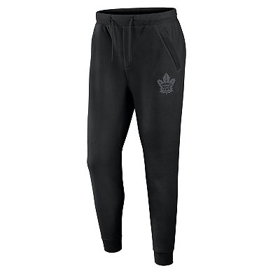 Men's Fanatics Black Toronto Maple Leafs Authentic Pro Road Fleece Sweatpants