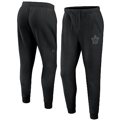 Men's Fanatics Black Toronto Maple Leafs Authentic Pro Road Fleece Sweatpants