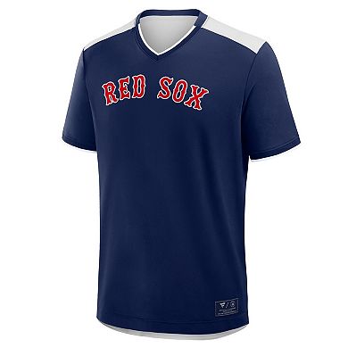 Men's Fanatics Navy Boston Red Sox Walk Off V-Neck T-Shirt