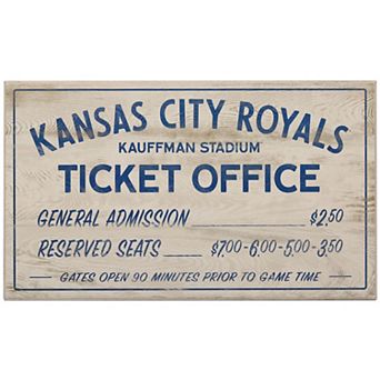 Kansas City Royals 10" x 17" Ticket Office Wood Sign