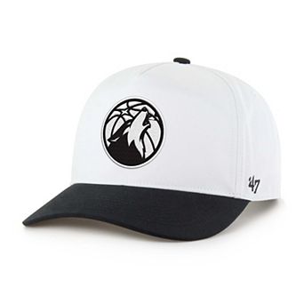 Men's '47 Minnesota Timberwolves Black & White Hitch Adjustable Hat