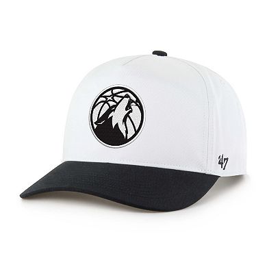 Men's '47 Minnesota Timberwolves Black & White Hitch Adjustable Hat