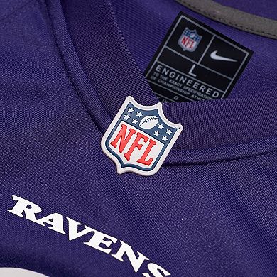 Men's Nike Malaki Starks Purple Baltimore Ravens 2025 NFL Draft First Round Pick Game Jersey