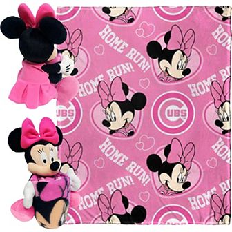 Northwest x Disney Chicago Cubs Minnie Hugger Pillow & Silk Touch Throw Set