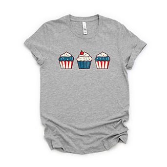 Patriotic Cupcakes - Women's Short Sleeve Graphic T-Shirt