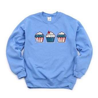 Patriotic Cupcakes - Women's Graphic Sweatshirt