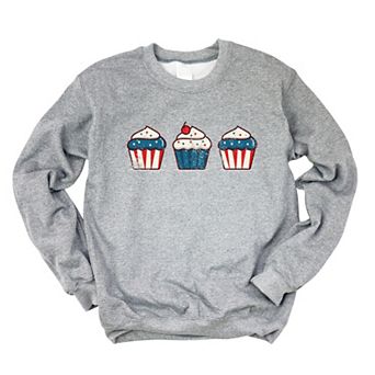 Patriotic Cupcakes - Women's Graphic Sweatshirt