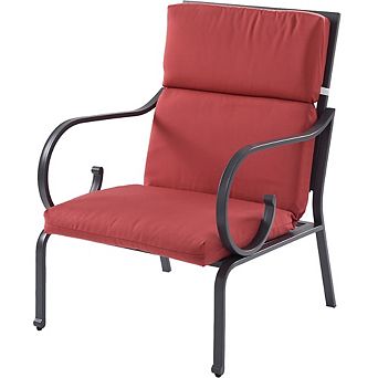 BrylaneHome Riviera Steel Deep Seat Patio Chair