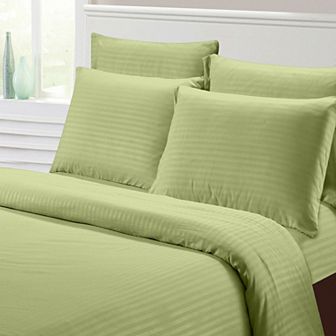 Hotel Collection 1800 Super Soft & Wrinkle Free Luxurious Stripe 6 pc Sheet Set