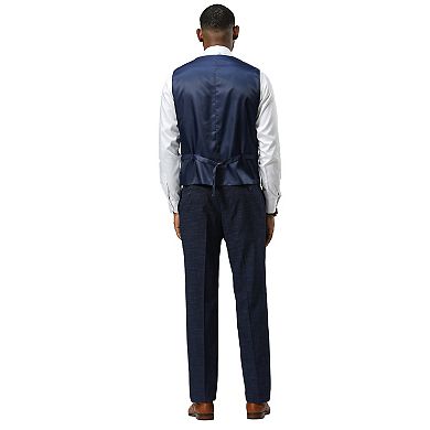 Stacy Adams 3pc Textured Suit Set w/ Peak Lapel