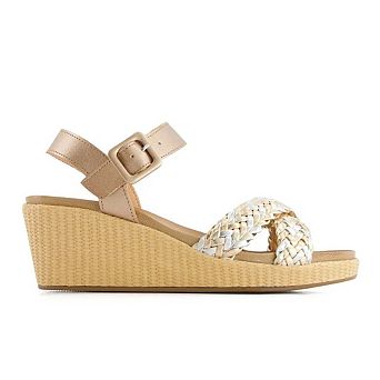 Andrea Women's Wedge Casual Comfort Ankle Strap Sandals 65514