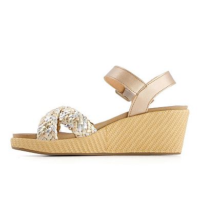 Andrea Women's Wedge Casual Comfort Ankle Strap Sandals 65514