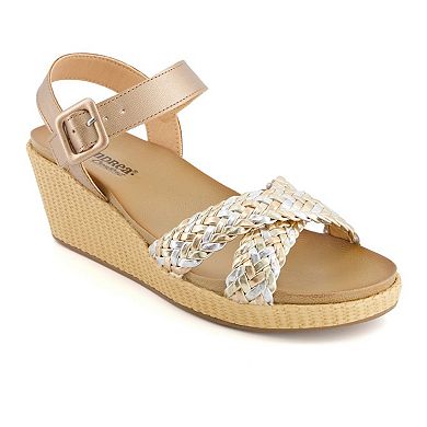 Andrea Women's Wedge Casual Comfort Ankle Strap Sandals 65514