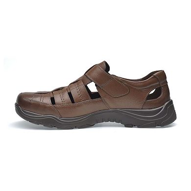 Men's Premium Comfort Leather Closed Toe Sandals John By Pazstor