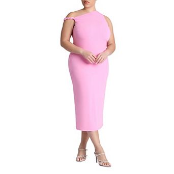 ELOQUII Women's Plus Size Twist Detail Midi Dress