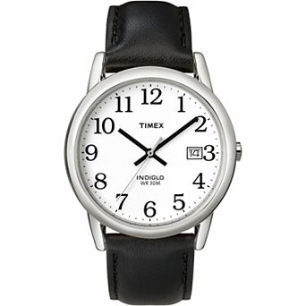 Timex® Easy Reader® Black Leather Strap Watch - T2H281JT