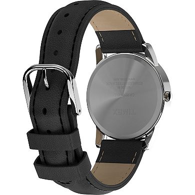 Timex Easy Reader Black Leather Strap Watch - T2H281JT