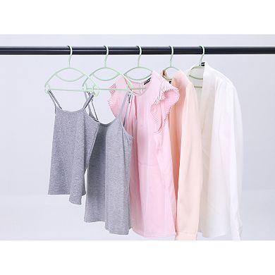 20 Pack Plastic Non-Slip Hangers, Durable Space Saving Clothes Hangers for Clothing, Closet, Pants