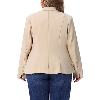 Blazers for Women Plus Size Business Long Sleeve Lapel Pockets Open Front Suit Jackets Work Blazer