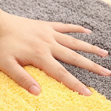 1Pcs Soft Bath Mat, Non Slip Absorbent Rug, Rubber Backing Quick Dry Rugs for Shower Floor 16" x 24"