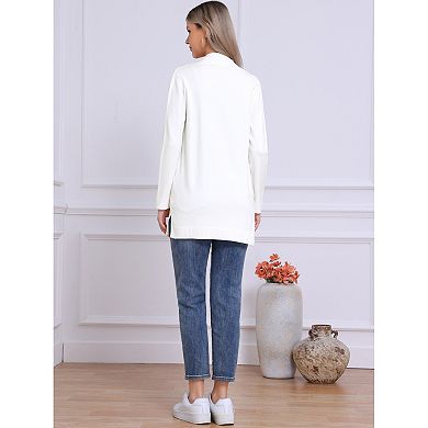 Open Front Cardigan for Women's Long Sleeve Stretchy Soft Fall Winter Casual Knit Sweater Cardigans