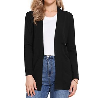 Open Front Cardigan for Women's Long Sleeve Stretchy Soft Fall Winter Casual Knit Sweater Cardigans