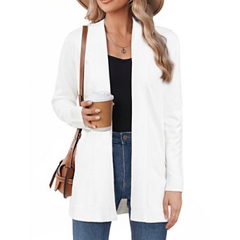 Open Front Cardigan for Women's Long Sleeve Stretchy Soft Fall Winter Casual Knit Sweater Cardigans