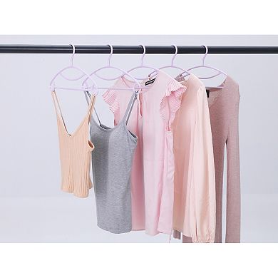 30 Pack Plastic Non-Slip Hangers, Durable Space Saving Clothes Hangers for Clothing, Closet, Pants