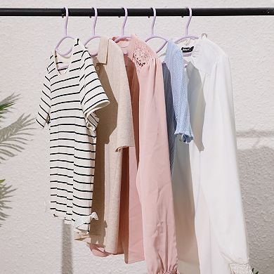 30 Pack Plastic Non-Slip Hangers, Durable Space Saving Clothes Hangers for Clothing, Closet, Pants