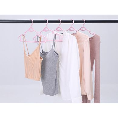 10 Pack Plastic Non-Slip Hangers, Durable 360-degree Space Saving Clothes Hangers for Clothing