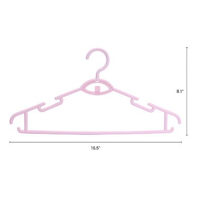 10 Pack Plastic Non-Slip Hangers, Durable 360-degree Space Saving Clothes Hangers for Clothing