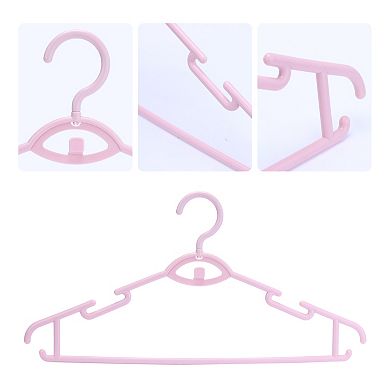 10 Pack Plastic Non-Slip Hangers, Durable 360-degree Space Saving Clothes Hangers for Clothing