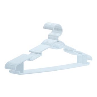 10 Pack Plastic Non-Slip Hangers, Durable 360-degree Space Saving Clothes Hangers for Clothing