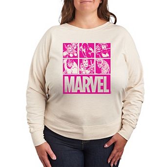 Plus Size Marvel French Terry Long Sleeve Tee