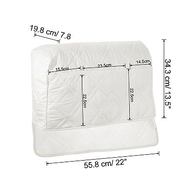 2 Pcs Sofa Armrest Organizer Non-Slip Armchair Caddy Waterproof Couch Armrest Cover with Side Pocket