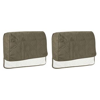 2 pc Sofa Armrest Organizer Non-Slip Armchair Caddy Waterproof Couch Armrest Cover with Side Pocket