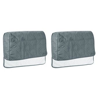 2 pc Sofa Armrest Organizer Non-Slip Armchair Caddy Waterproof Couch Armrest Cover with Side Pocket