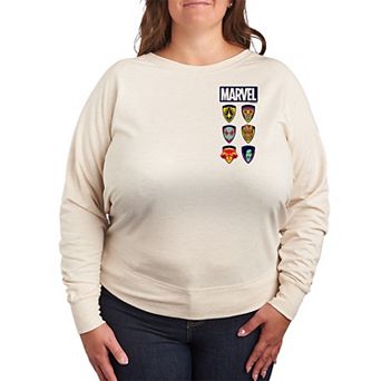 Plus Size Marvel Guardians Of The Galaxy Character Icons French Terry Long Sleeve Tee