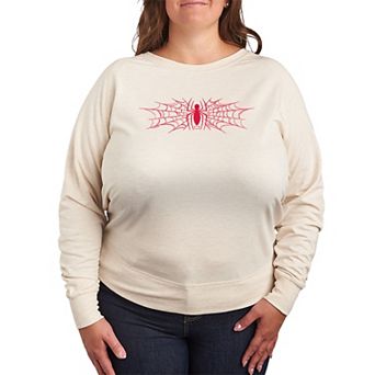 Plus Size Marvel Spider-Man French Terry Long Sleeve Tee