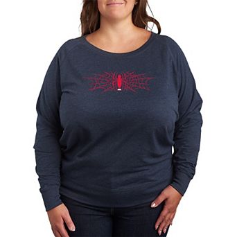 Plus Size Marvel Spider-Man French Terry Long Sleeve Tee