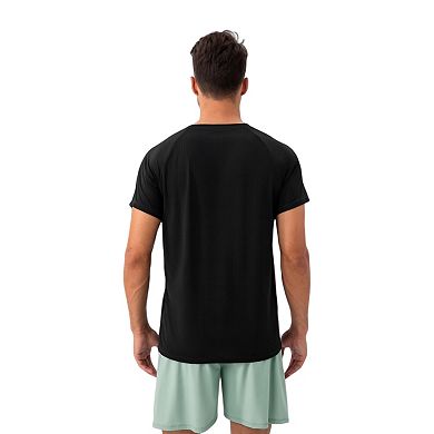 Men's Lightweight Performance T-Shirt with Moisture-Wicking Fabric and Raglan Sleeves